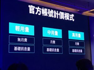 （LINE 官方帳號 2.0 計價模式／圖：行銷人記者攝）
