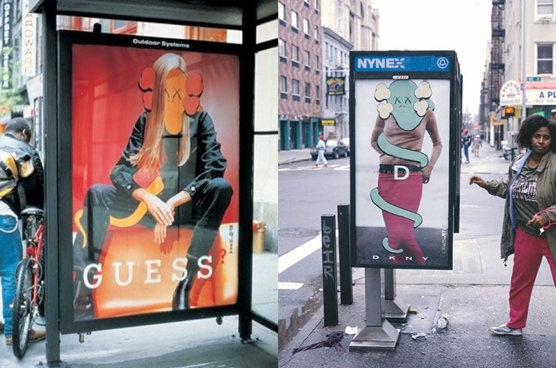 KAWS在紐約公車站看板｜數位行銷