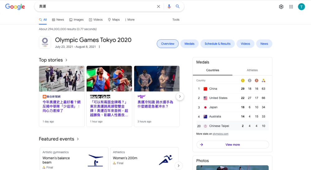 Google Olympics Games Tokyo