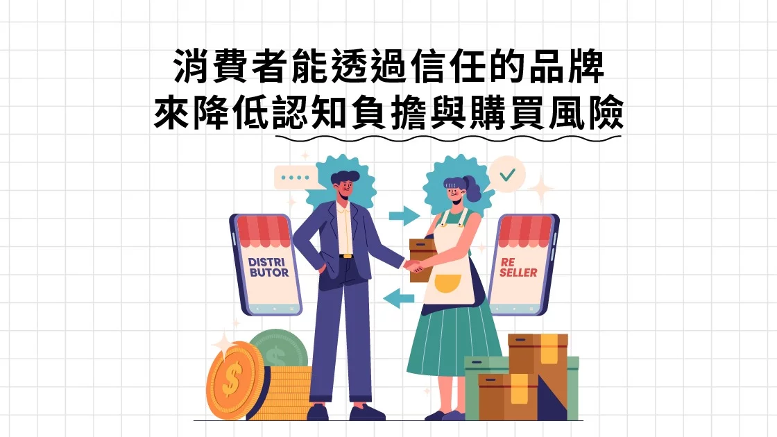 消費者能透過信任的品牌來降低認知負擔與購買風險